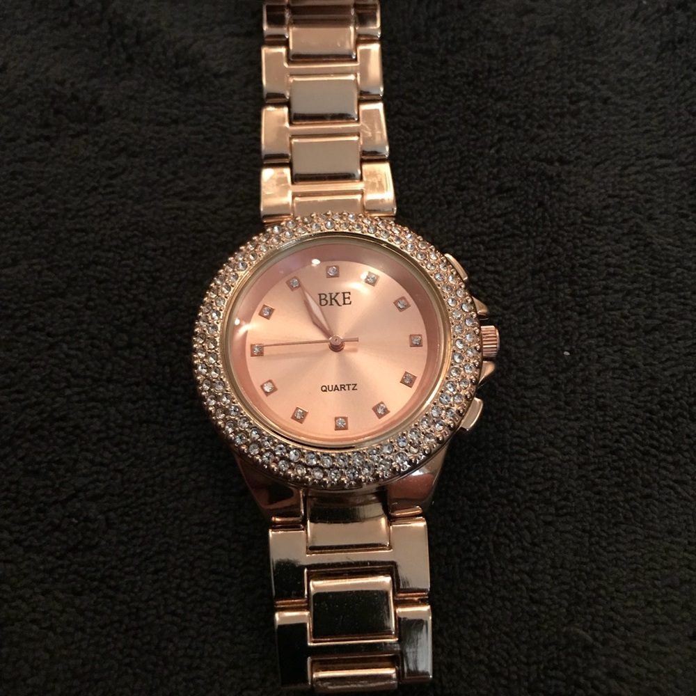 BKE Rose Gold Crystal Accent Women's Watch